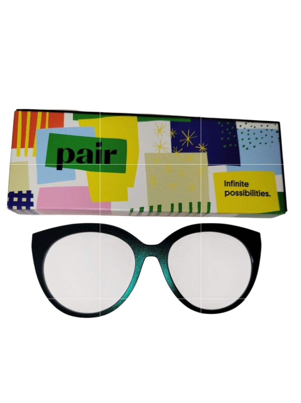 Pair Eyewear Brand Zuri Style Magnetic Topper "The Peacock Ombre" Premium Topper